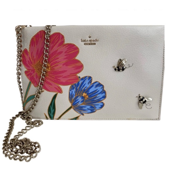kate spade Handbags - Kate Spade Picnic Perfect Bee Sima Crossbody Clutch Detachable Chain